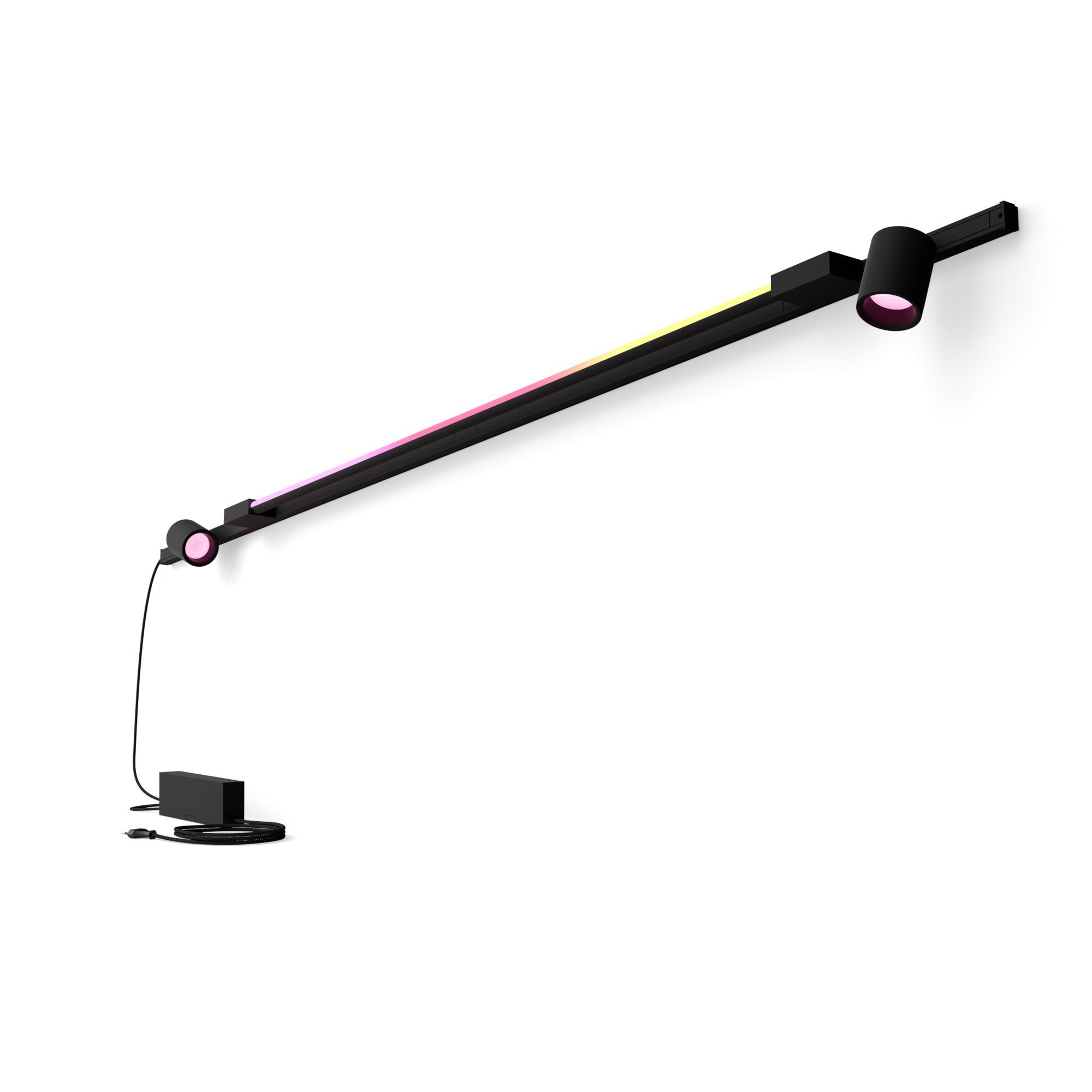 Philips Hue Perifo Rail Lighting Wall Set - 2 Spots + Gradient Light Tube - Black