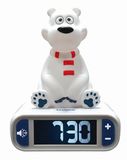 LEXIBOOK Polar Bear Digitale Wekker met Nachtlampje Snooze, Klok, Lichtgevend, Wit, RL800PBLXB
