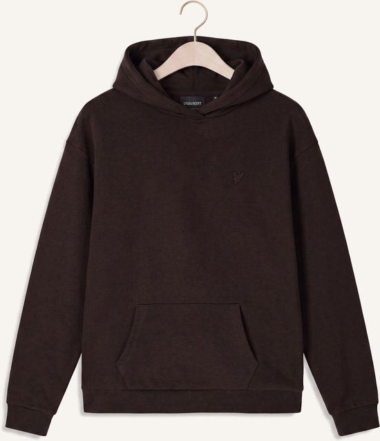 Lyle & Scott Heavy Weight Drop Shoulder Crew Neck Truien & Vesten Jongens - Sweater - Hoodie - Vest- Bruin - Maat 170/176