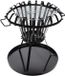 OEM Holland Connections Fire pit with Chrome-Plated Grill Grate Base Plate - Round 136 x Ø 50 cm - Coated Metal Black