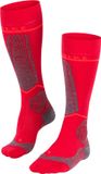 FALKE SK Wool met compressie skisokken dames rood - maat 35-38