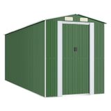 VidaXL Tuinschuur 5230 mm x 2230 mm Groen Staal