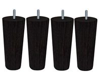 Margot Cottage kegelpoten van hout, 7,5 x 7,5 x 20 cm, 4 stuks 7,5 x 7,5 x 17 cm Wengé