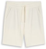 Tom Tailor Denim Relaxed Shorts met Wafelstructuur - Maat L - Wool White