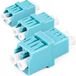 1aTTack.de 3x Fiber Optic RJ45 Style Connectors OM3 LC Duplex Female naar LC Duplex Female Multimode Aqua