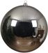 Decoris Grote Kerstbal - Zilver - 25 cm - Kunststof - Glanzend