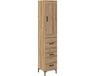 vidaXL Highboard Artisan Eiken 34,5 x 34 x 180 cm Bois traité