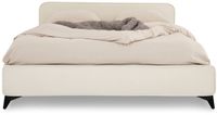 IDIMEX Gestoffeerd bed LAVORO 140x200 cm crèmewit