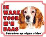 Stickerkoning.nl Welsh Springer Spaniel Waakbord - Wit