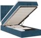 vidaXL Lit coffre avec matelas et LED 90x190cm Velours Bleu foncé
