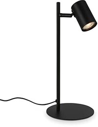 Briloner Lampen - tafellamp verstelbaar, tafellamp draaibaar, bureaulamp, kabelschakelaar, 1x GU10 fitting max. 9 watt, zwart, 38,5 cm