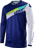 Leatt Moto 4.5 Lite V23 Blauw Motocross Jersey Maat XL
