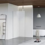 FortiFura Galeria inloopdouche - 50x200cm - mat glas - plafondarm - hoogglans chroom