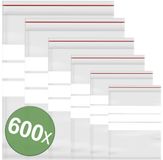Quadrios Hersluitbare zak met etiketstrook Transparant Polyethyleen Bag 600 stuk(s)