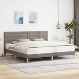 Maison Exclusive - Cadre de lit avec tête de lit taupe 200 x 200 cm tissu