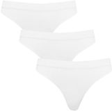 ONLY dames 3P microfiber strings vicky rib wit