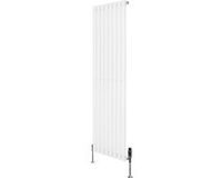 MonsterShop Monster Group BV Ovale radiator 1 kolom - 1600x480 mm - wit - thermostaatkraan
