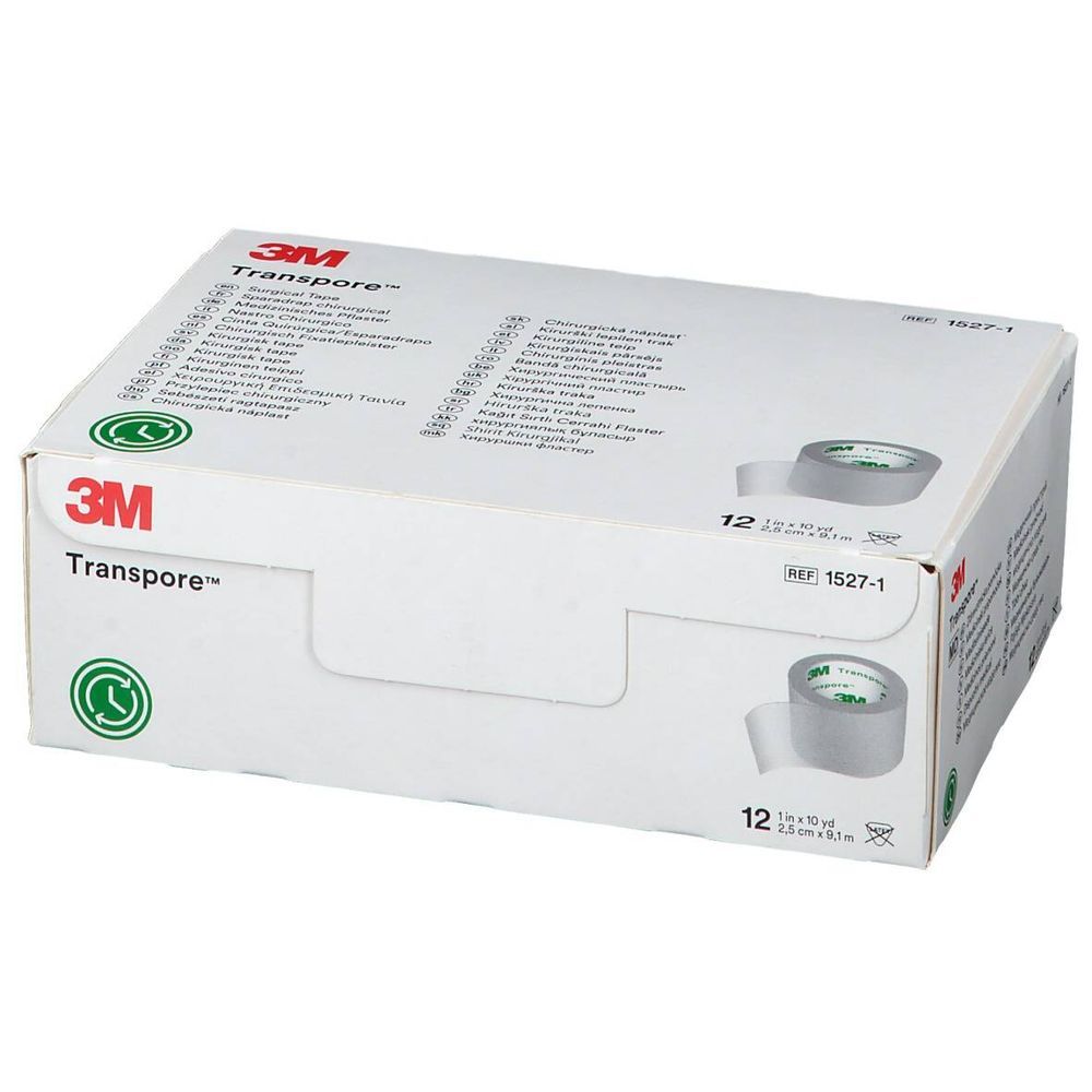3M Transpore Surgical Tape - 2.5cm x 9.15m - 1527-1