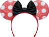 Disguise Disney Minnie Mouse Hoofdband met Pailletten en Strikoren - Rood/Zwart - Kindermaat