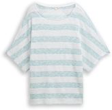 Tom Tailor - Losvallend T-shirt met vleermuismouwen - Maat XS - white mint stripe