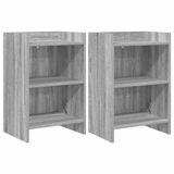 vidaXL Nachtkastjes 2 stuks Grijs Sonoma 40 x 30 x 60 cm Bewerkt hout