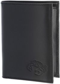 oxmox Leren portemonnee Leather RFID Protect Kombibörse Crab 2.0 Embossed Black zwart