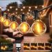 Merkloos / Sans marque Lichtsnoer voor buiten - Dimbaar, met timer en waterdicht - 10m LED-lichtketting voor tuin, terras, bruiloften en feesten (Warmwit)