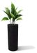 Kloris Hoge bloembak cilindrisch model Barocco 70 van polyethyleen grafiet diameter 35 cm hoogte 70 cm