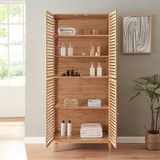 en.casa Badkamerkast Raurgela bamboe 180x80x40 cm naturel