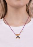 Disney Stitch Pink, purple and blue enamel Costume Necklace