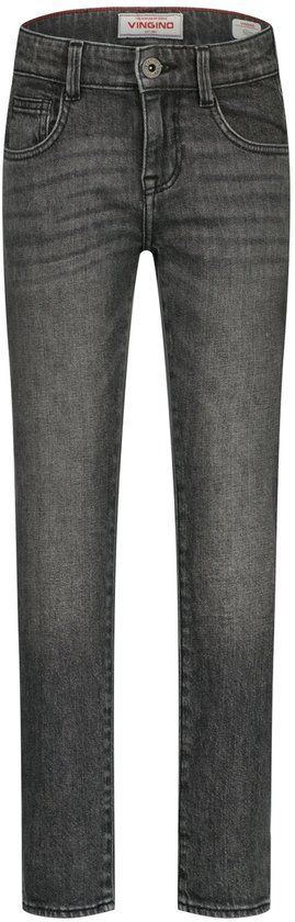 Vingino Darron Jongens Slim Fit Jeans Dark Grey Vintage Maat 158