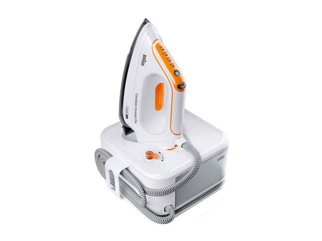Braun CareStyle Compact Pro IS2561WH - Stoomstrijkijzer - 2400W - EloxalPlus zoolplaat - Oranje/Wit