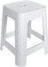 Hega Hogar Tabouret - Wit - Kunststof - 37x37x45 cm