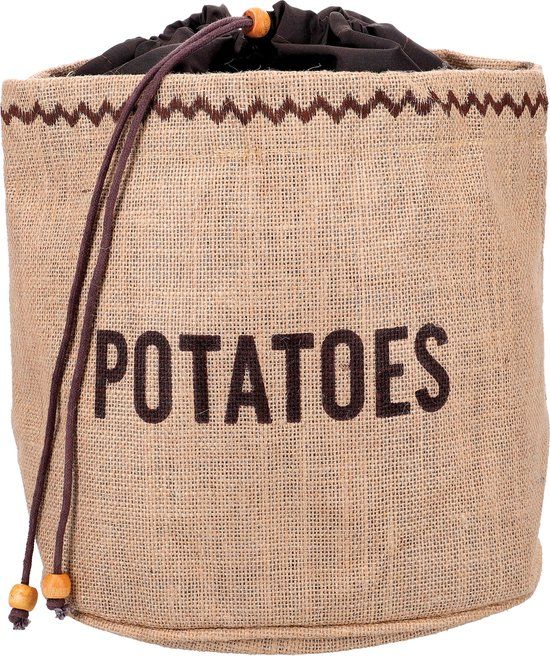 Kitchencraft Natural Elements Aardappelzak - Jute - Bruin - 25 x 25 x 24 cm