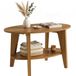 HOMCOM Table basse - Panneau de particules - 80 x 50 x 45 cm - Chêne