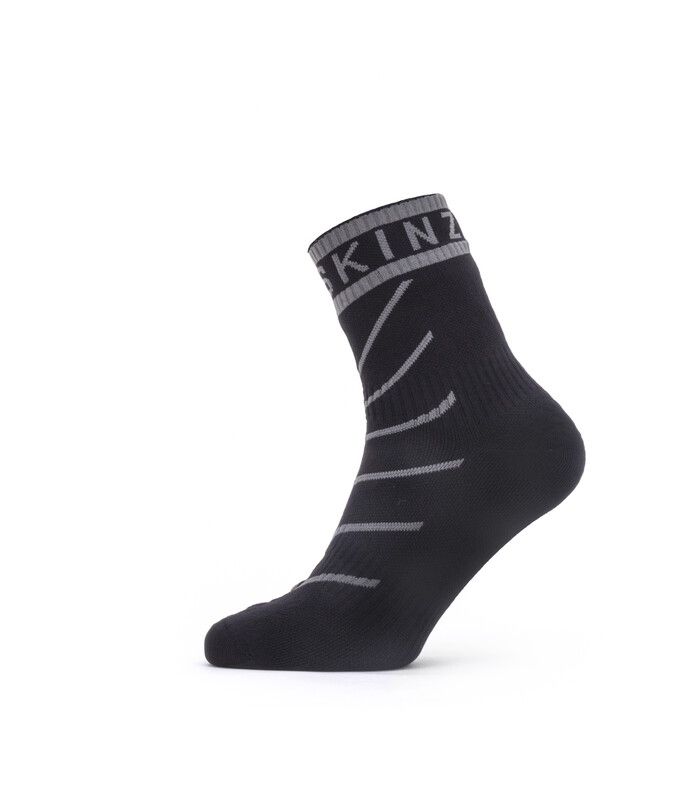 Sealskinz Waterproof Warm Weather Enkel sokken met Hydrostop - zwart/grijs XL | EU 47-49