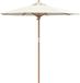 vidaXL Tuinparasol rond ø 217 x 230 cm bamboe crèmewit