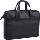 LEONHARD HEYDEN Leren business tas met laptopvak Hamburg RV-Aktenmappe 1 Fach 7070 Schwarz zwart