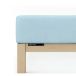 schlafgut Frottex Hoeslaken S - 90x190 - 100x200 536 Blue Light