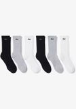 Lacoste chaussettes de sport (6-pack) - chaussettes unisexes avec semelle intérieure éponge - blanc - Taille 39/42