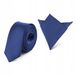 Ladeheid Merkloos Heren Slim Krawat en Pochet Set - Elegant Blauw