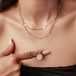 Hey Happiness Laagjes Cirkel – Layer Ketting Set Dames Roestvrij Staal 18K Roségoud – Set van 2 – Verstelbaar – Roségoud
