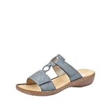 Rieker Dames Slipper - 60885-12 Jeansblauw - Maat 40