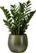 Mica Decorations Plantenpot - keramiek - donkergroen glans / ribbels - D13 x H14 cm