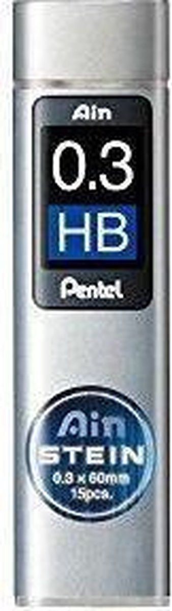 Pentel Kok met 15 Stiften 0,3 HB - Grijs