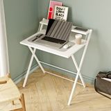Zeo Wood Bureau Inklapbaar - Computertafel - Wit - Game Bureau - Laptoptafel