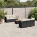 Maison Exclusive - Ensemble de jardin, 7 pièces, avec coussins, noir, en polyrotin