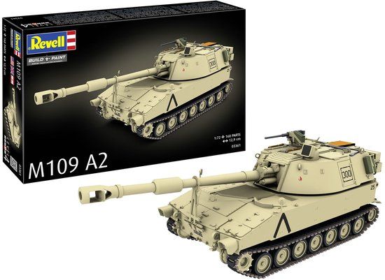 Revell Modelbouwpakket Militaire voertuigen - 03361 M109 A2 - Zelfrijdende Houwitser - Militair Voertuig Plastic - 1:72 - Modelbouw