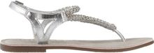 GIOSEPPO POUSSAN Zilveren Platte Sandalen Dames Leer Maat 36