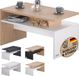 Casaria Salontafel – Opbervak 95x55x50cm Krasbestendig – Wit Eik